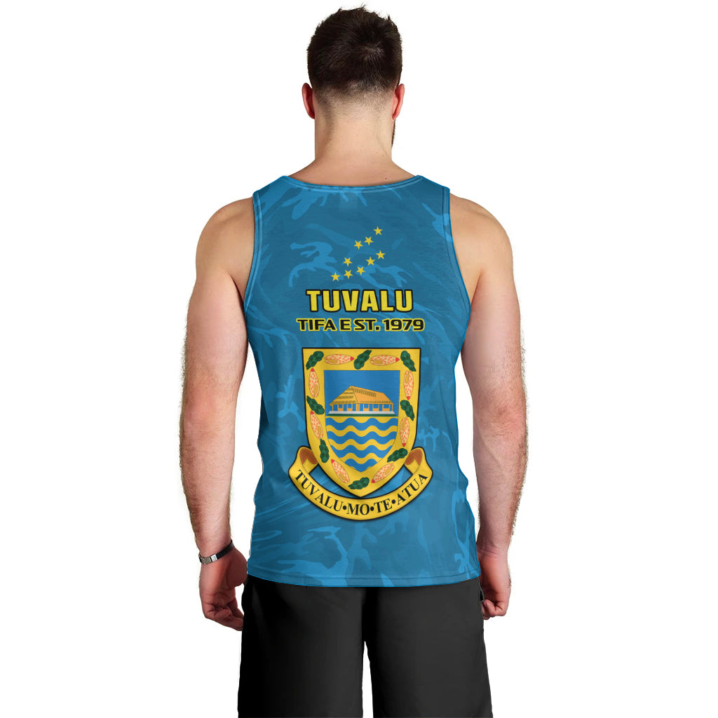 Tuvalu Islands Football Men Tank Top Polynesian Pattern Sporty Style LT14 - Polynesian Pride