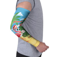 Flamingo Hawaii Summer Christmas Personalized Arm Sleeves Mele Kalikimaka Beachy Vibes