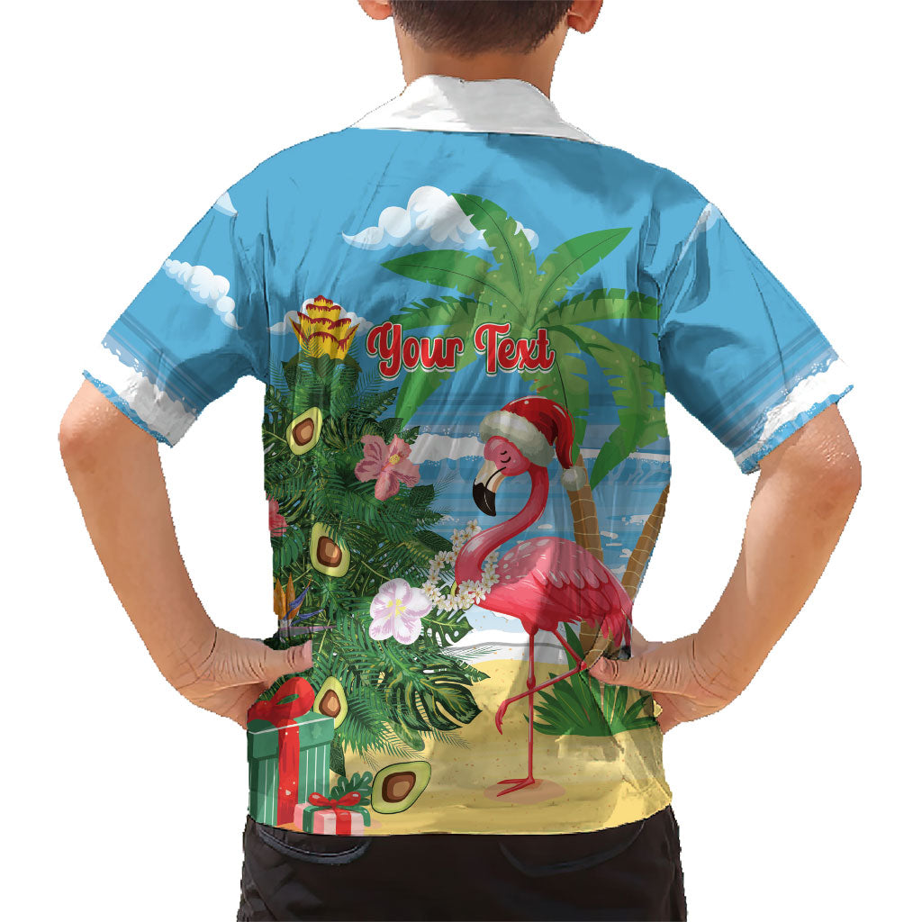 Flamingo Hawaii Summer Christmas Personalized Family Matching Long Sleeve Bodycon Dress and Hawaiian Shirt Mele Kalikimaka Beachy Vibes LT14 - Polynesian Pride