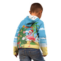Flamingo Hawaii Summer Christmas Personalized Kid Hoodie Mele Kalikimaka Beachy Vibes