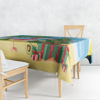 Flamingo Hawaii Summer Christmas Personalized Tablecloth Mele Kalikimaka Beachy Vibes