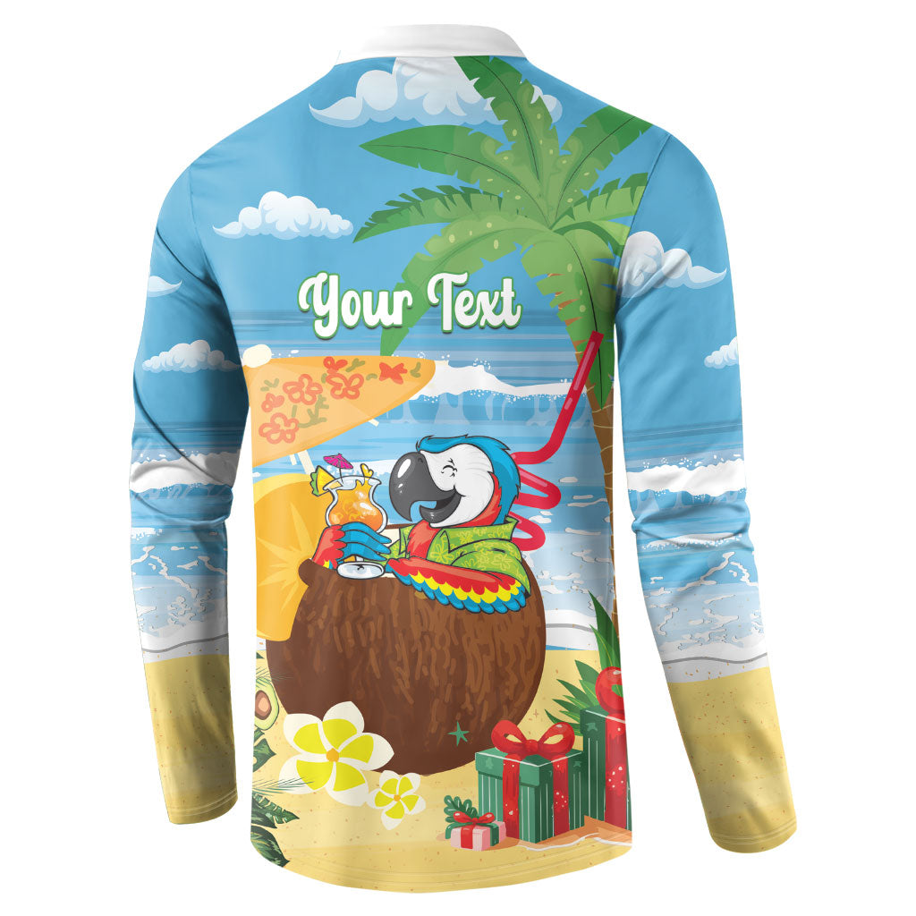 Chilling Parrot Hawaii Summer Christmas Personalized Button Sweatshirt It's 5 O'Clock Somewhere Beachy Vibes