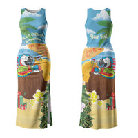 Chilling Parrot Hawaii Summer Christmas Personalized Couples Matching Tank Maxi Dress and Long Sleeve Button Shirt It's 5 O'Clock Somewhere Beachy Vibes LT14 - Polynesian Pride