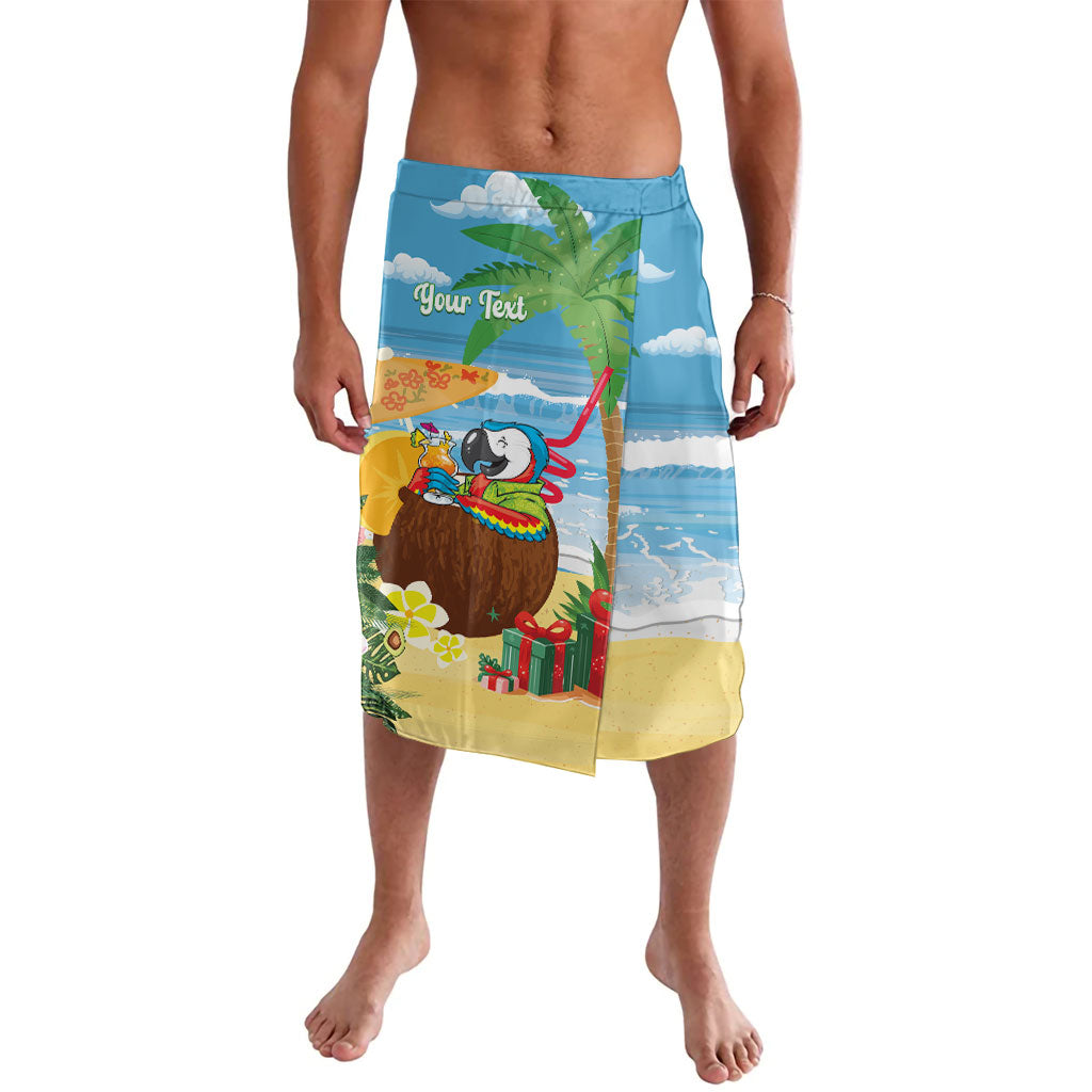 Chilling Parrot Hawaii Summer Christmas Personalized Lavalava It's 5 O'Clock Somewhere Beachy Vibes LT14 Blue - Polynesian Pride
