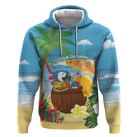 Chilling Parrot Hawaii Summer Christmas Personalized Zip Hoodie It's 5 O'Clock Somewhere Beachy Vibes