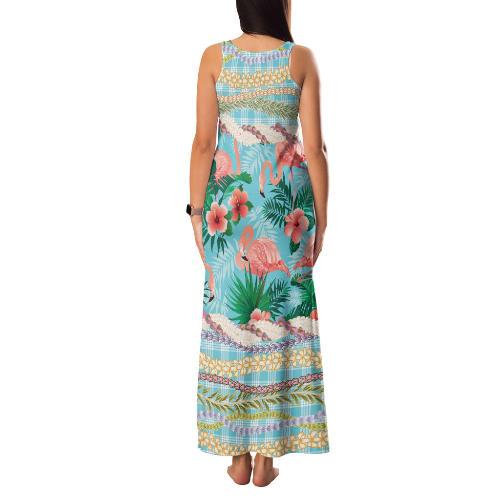 Flamingo Hawaii Summer Family Matching Tank Maxi Dress and Hawaiian Shirt Hawaiian Lei Pakala Motifs Tropical Style LT14 - Polynesian Pride