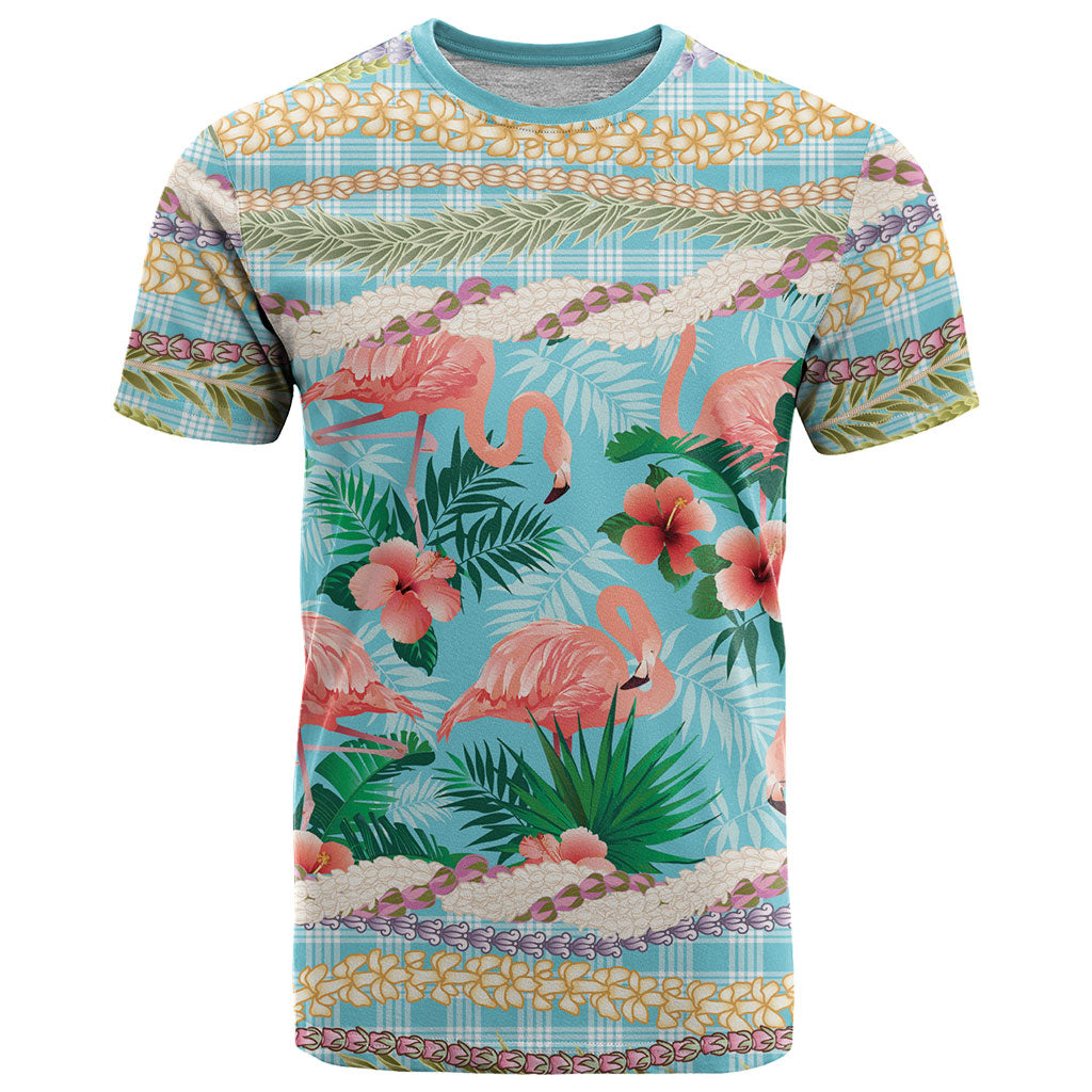 Flamingo Hawaii Summer T Shirt Hawaiian Lei Pakala Motifs Tropical Style