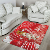 New Zealand Christmas In July Area Rug Funny Santa Sheep Meri Kirihimete Red