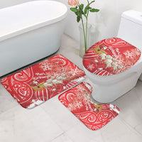 New Zealand Christmas In July Bathroom Set Funny Santa Sheep Meri Kirihimete Red