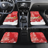 New Zealand Christmas In July Personalised Car Mats Funny Santa Sheep Meri Kirihimete Red