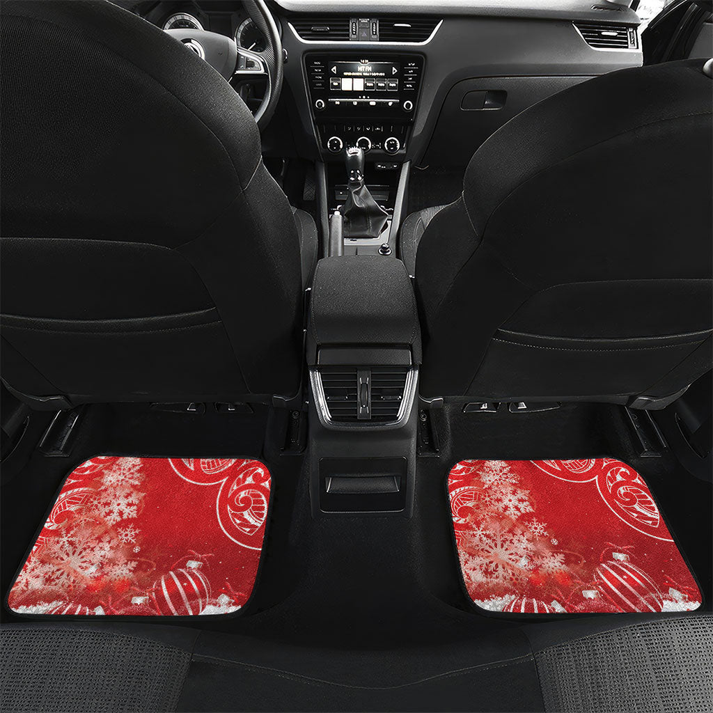 New Zealand Christmas In July Personalised Car Mats Funny Santa Sheep Meri Kirihimete Red