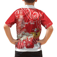 New Zealand Christmas In July Personalised Family Matching Puletasi and Hawaiian Shirt Funny Santa Sheep Meri Kirihimete Red LT14 - Polynesian Pride
