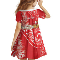 New Zealand Christmas In July Personalised Family Matching Tank Maxi Dress and Hawaiian Shirt Funny Santa Sheep Meri Kirihimete Red LT14 - Polynesian Pride