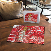 New Zealand Christmas In July Puzzle Funny Santa Sheep Meri Kirihimete Red