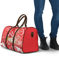 New Zealand Christmas In July Travel Bag Funny Santa Sheep Meri Kirihimete Red LT14 - Polynesian Pride