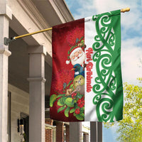 Meri Kirihimete New Zealand Garden Flag Cute Santa NZ Animals and Pohutukawa