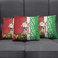 Meri Kirihimete New Zealand Pillow Cover Cute Santa NZ Animals and Pohutukawa