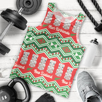 New Zealand Christmas In July Men Tank Top Meri Kirihimete Hei Tiki Taniko Motifs Seamless LT14 - Polynesian Pride