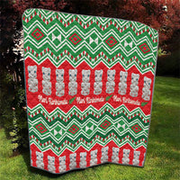 New Zealand Christmas In July Quilt Meri Kirihimete Hei Tiki Taniko Motifs Seamless LT14 - Polynesian Pride