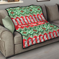 New Zealand Christmas In July Quilt Meri Kirihimete Hei Tiki Taniko Motifs Seamless LT14 - Polynesian Pride