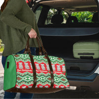 New Zealand Christmas In July Travel Bag Meri Kirihimete Hei Tiki Taniko Motifs Seamless LT14 - Polynesian Pride