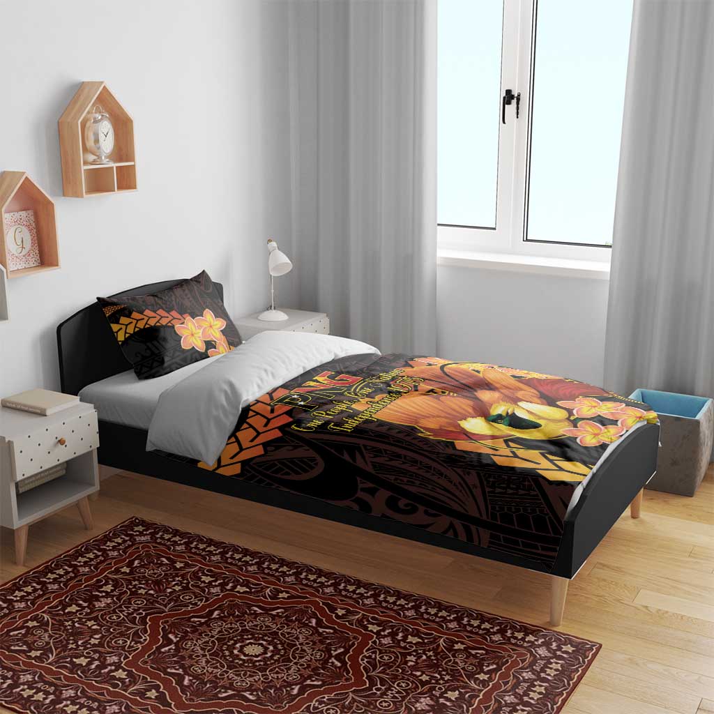 Papua New Guinea Independence Day Bedding Set 50th Anniversary Papua Niu Gini Bird Of Paradise LT14