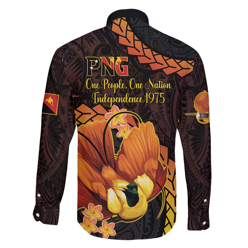 Papua New Guinea Independence Day Family Matching Long Sleeve Bodycon Dress and Hawaiian Shirt 50th Anniversary Papua Niu Gini Bird Of Paradise LT14 - Polynesian Pride