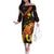 Papua New Guinea Independence Day Family Matching Off The Shoulder Long Sleeve Dress and Hawaiian Shirt 50th Anniversary Papua Niu Gini Bird Of Paradise LT14