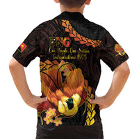 Papua New Guinea Independence Day Family Matching Puletasi and Hawaiian Shirt 50th Anniversary Papua Niu Gini Bird Of Paradise LT14 - Polynesian Pride