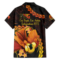 Papua New Guinea Independence Day Family Matching Tank Maxi Dress and Hawaiian Shirt 50th Anniversary Papua Niu Gini Bird Of Paradise LT14 - Polynesian Pride