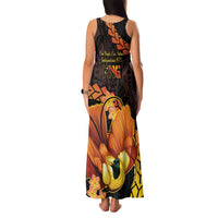 Papua New Guinea Independence Day Family Matching Tank Maxi Dress and Hawaiian Shirt 50th Anniversary Papua Niu Gini Bird Of Paradise LT14 - Polynesian Pride