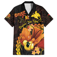 Papua New Guinea Independence Day Hawaiian Shirt 50th Anniversary Papua Niu Gini Bird Of Paradise LT14 Black - Polynesian Pride