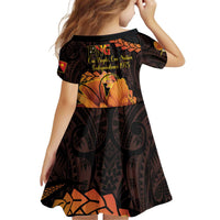 Papua New Guinea Independence Day Kid Short Sleeve Dress 50th Anniversary Papua Niu Gini Bird Of Paradise LT14 - Polynesian Pride