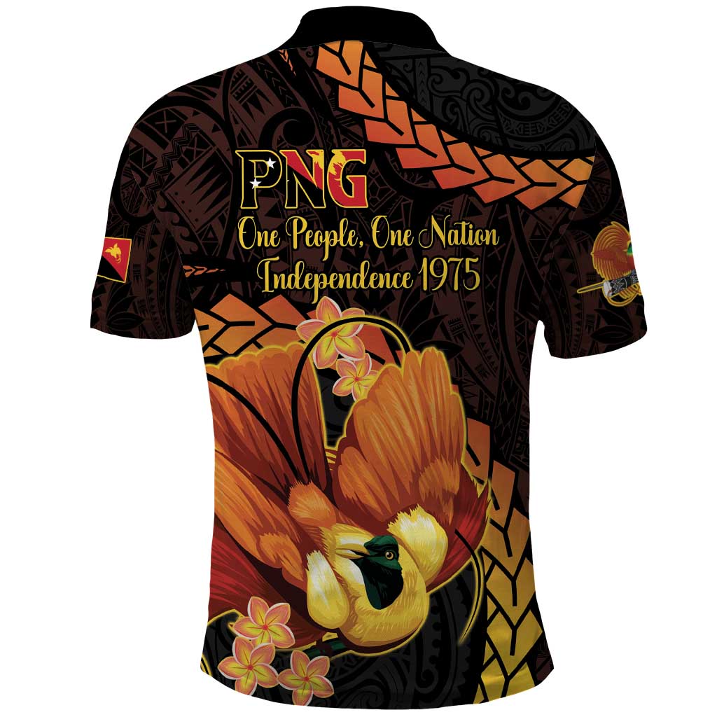 Papua New Guinea Independence Day Polo Shirt 50th Anniversary Papua Niu Gini Bird Of Paradise LT14 - Polynesian Pride