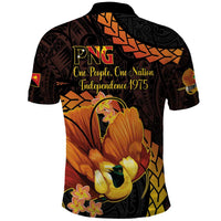 Papua New Guinea Independence Day Polo Shirt 50th Anniversary Papua Niu Gini Bird Of Paradise LT14 - Polynesian Pride