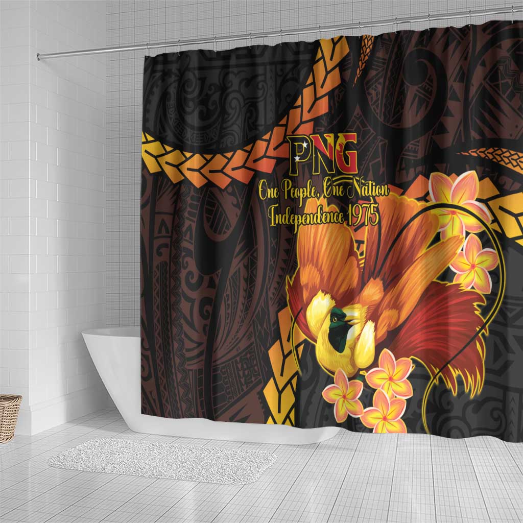 Papua New Guinea Independence Day Shower Curtain 50th Anniversary Papua Niu Gini Bird Of Paradise LT14