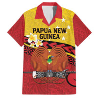 Papua New Guinea Independence Day Family Matching Long Sleeve Bodycon Dress and Hawaiian Shirt Since 1975 Unity In Diversity LT14 Dad's Shirt - Short Sleeve Red - Polynesian Pride