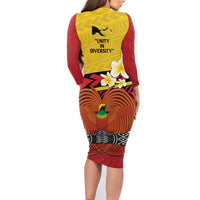 Papua New Guinea Independence Day Family Matching Long Sleeve Bodycon Dress and Hawaiian Shirt Since 1975 Unity In Diversity LT14 - Polynesian Pride