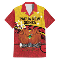 Papua New Guinea Independence Day Family Matching Mermaid Dress and Hawaiian Shirt Since 1975 Unity In Diversity LT14 Dad's Shirt - Short Sleeve Red - Polynesian Pride