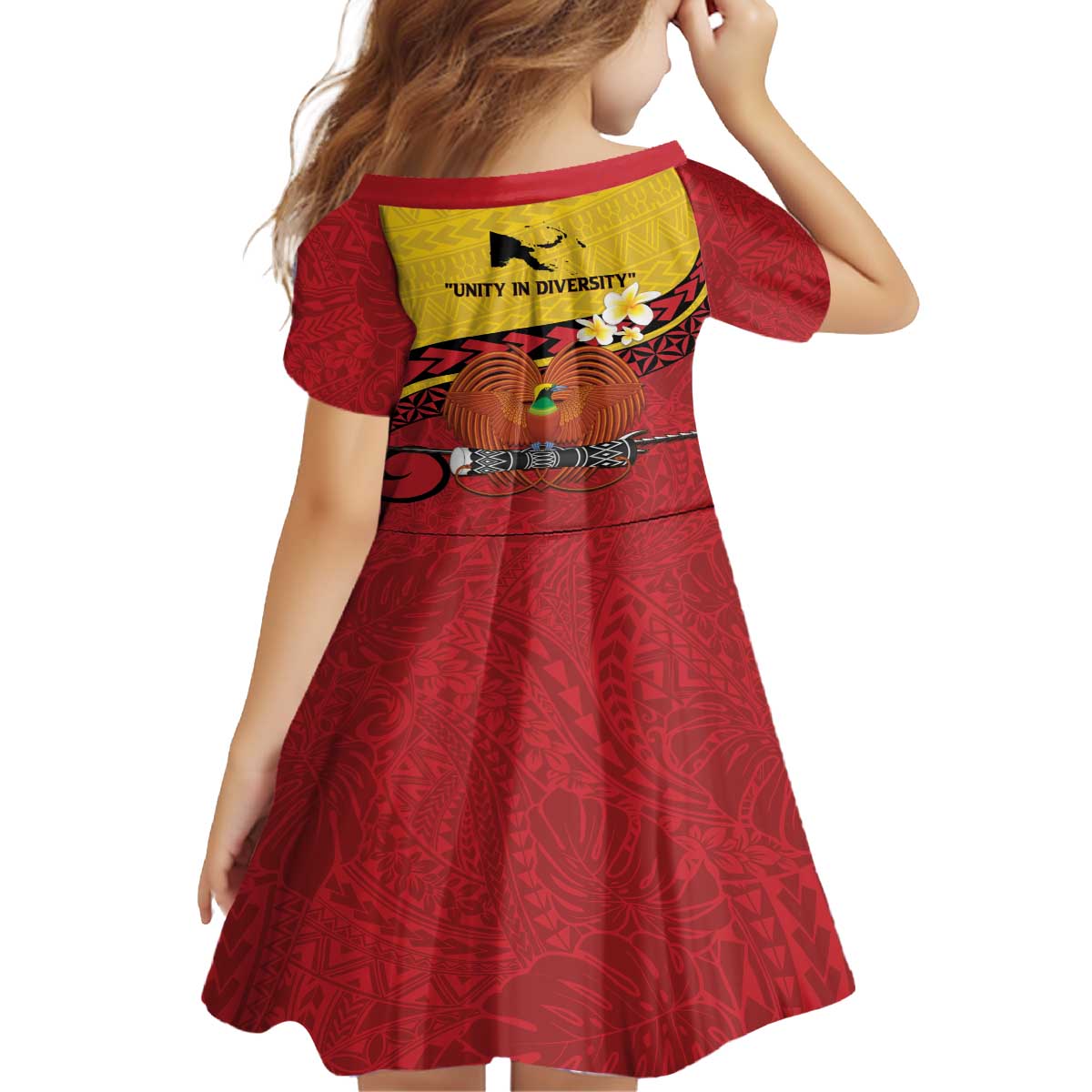 Papua New Guinea Independence Day Family Matching Off The Shoulder Long Sleeve Dress and Hawaiian Shirt Since 1975 Unity In Diversity LT14 - Polynesian Pride