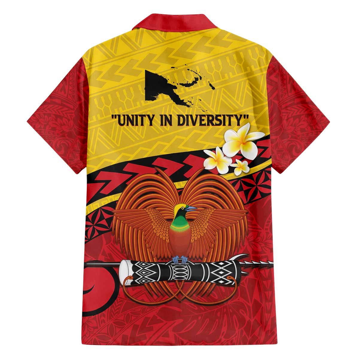 Papua New Guinea Independence Day Family Matching Off Shoulder Short Dress and Hawaiian Shirt Since 1975 Unity In Diversity LT14 - Polynesian Pride
