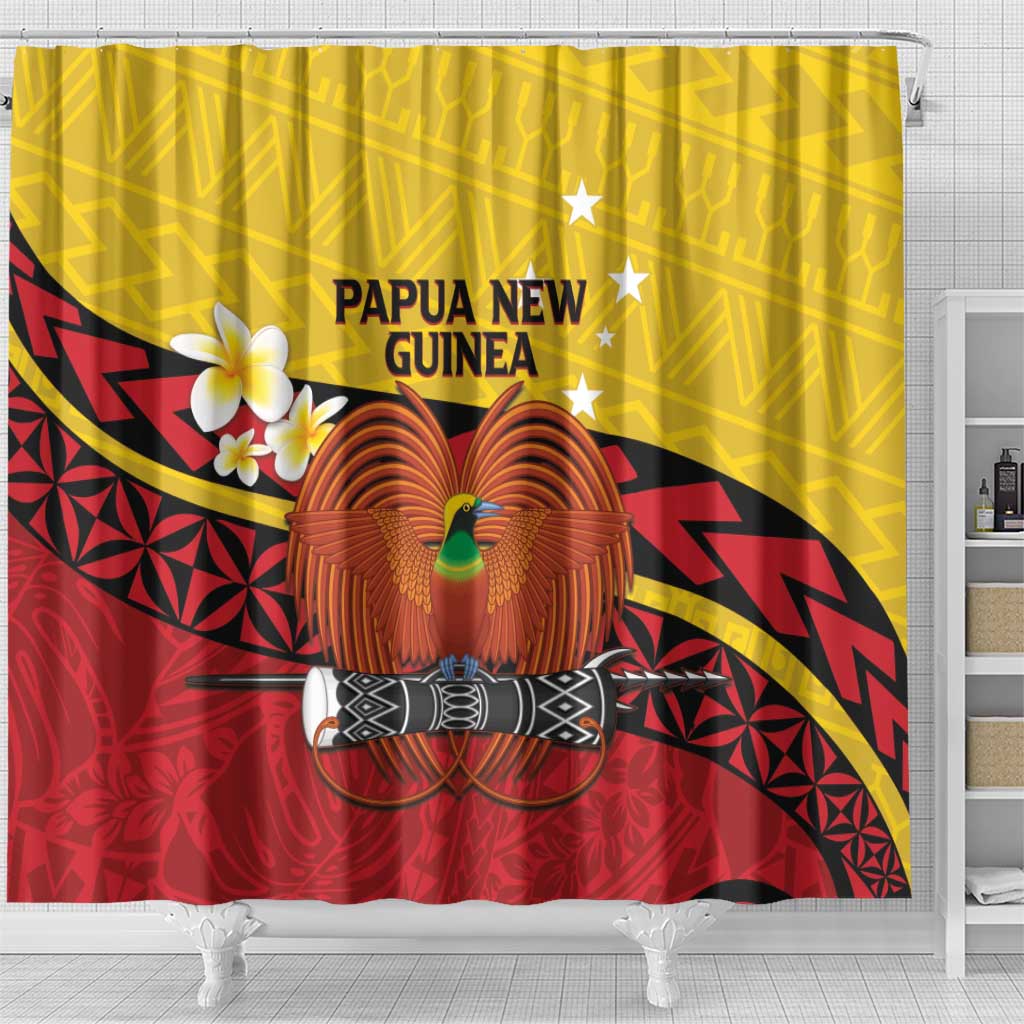 Papua New Guinea Independence Day Shower Curtain Since 1975 Unity In Diversity LT14 - Polynesian Pride