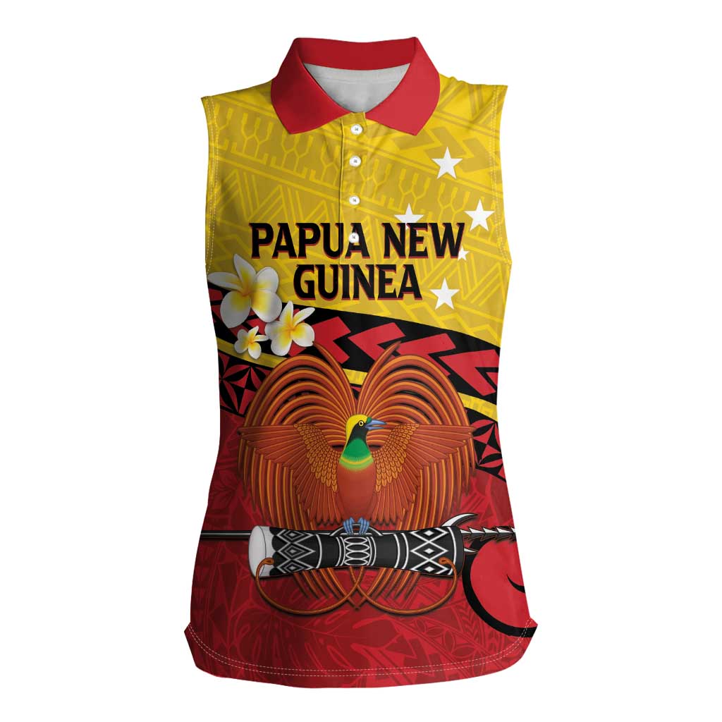 Papua New Guinea Independence Day Women Sleeveless Polo Shirt Since 1975 Unity In Diversity