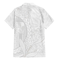 Samoa White Sunday Family Matching Mermaid Dress and Hawaiian Shirt Lotu Tamaiti Siapo With Teuila LT14 - Polynesian Pride