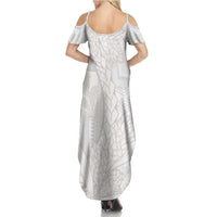 Samoa White Sunday Family Matching Summer Maxi Dress and Hawaiian Shirt Lotu Tamaiti Siapo With Teuila LT14 - Polynesian Pride