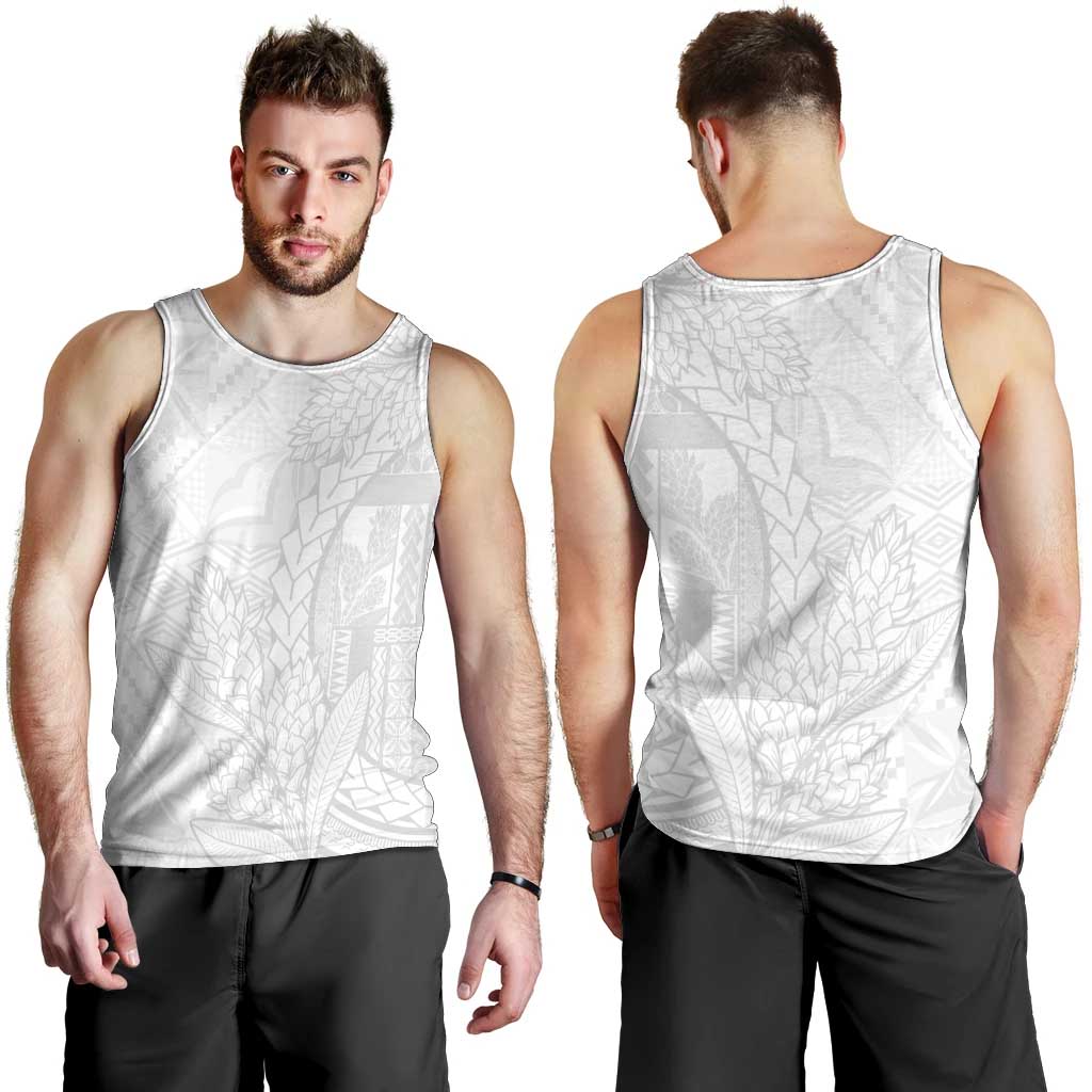 Samoa White Sunday Men Tank Top Lotu Tamaiti Siapo With Teuila