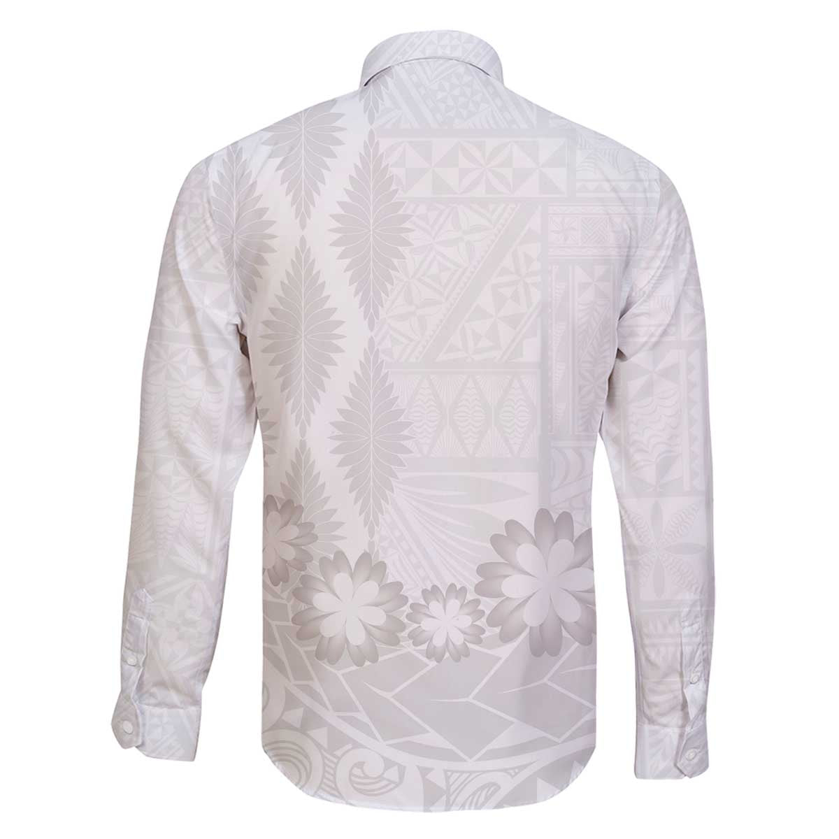 Tonga White Sunday Family Matching Puletasi and Hawaiian Shirt Manuia le Aso Sa o Tamaiti Heilala With Ngatu Pattern LT14 - Polynesian Pride