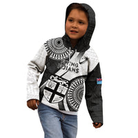 Fiji Rugby Kid Hoodie World Cup 2023 Go Champions Fijian Tapa Black Version LT14 - Polynesian Pride