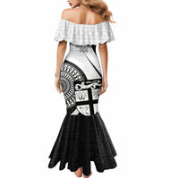 Fiji Rugby Mermaid Dress World Cup 2023 Go Champions Fijian Tapa Black Version LT14 - Polynesian Pride