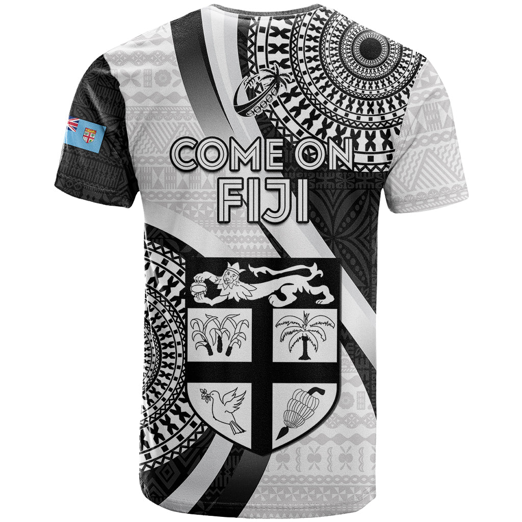 Fiji Rugby T Shirt World Cup 2023 Go Champions Fijian Tapa Black Version LT14 - Polynesian Pride